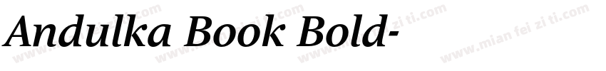 Andulka Book Bold字体转换